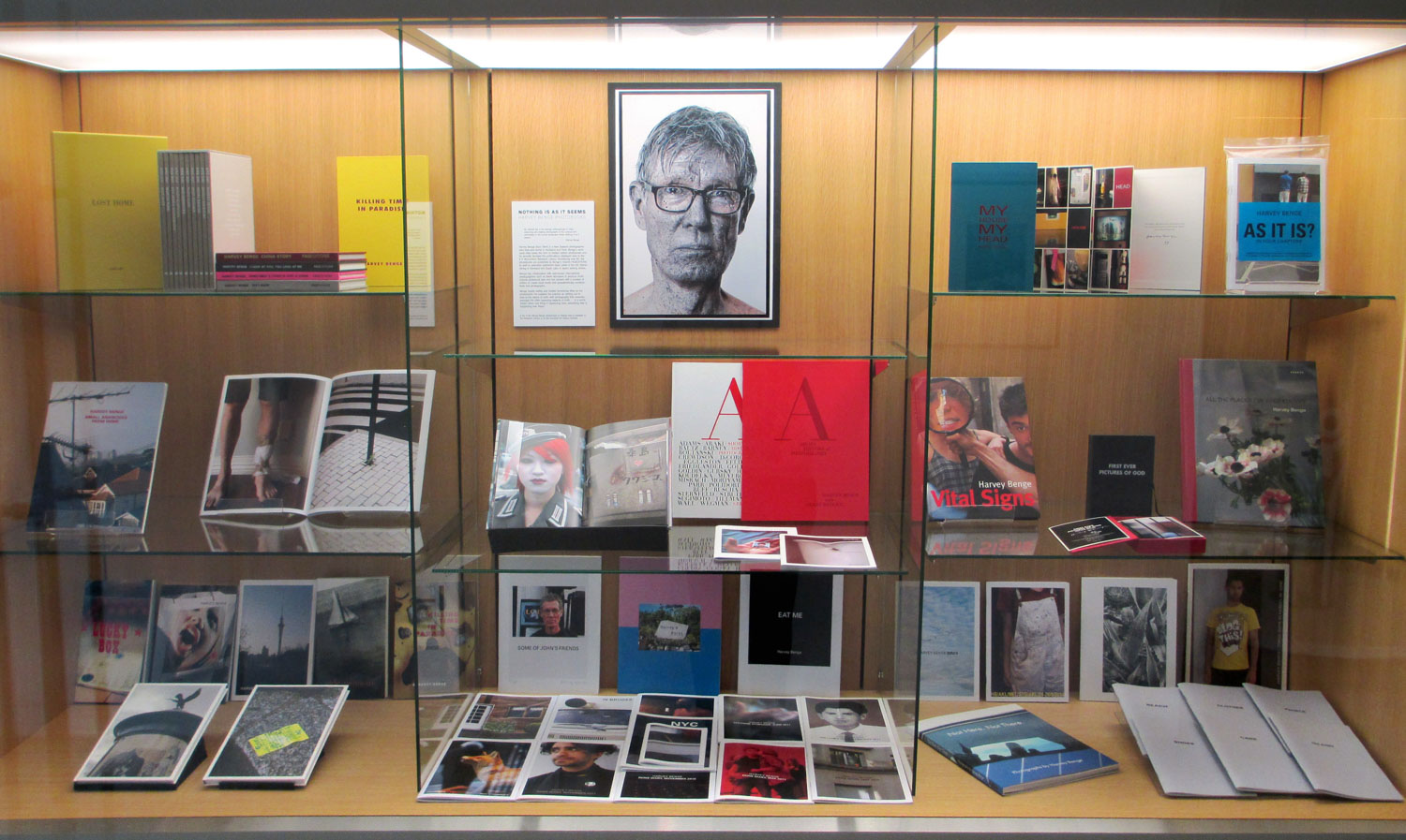 Installation view,&nbsp;Nothing Is As It Seems: Harvey Benge Photobooks, 2015, E H McCormick Research Library, Auckland Art Gallery Toi o Tāmaki