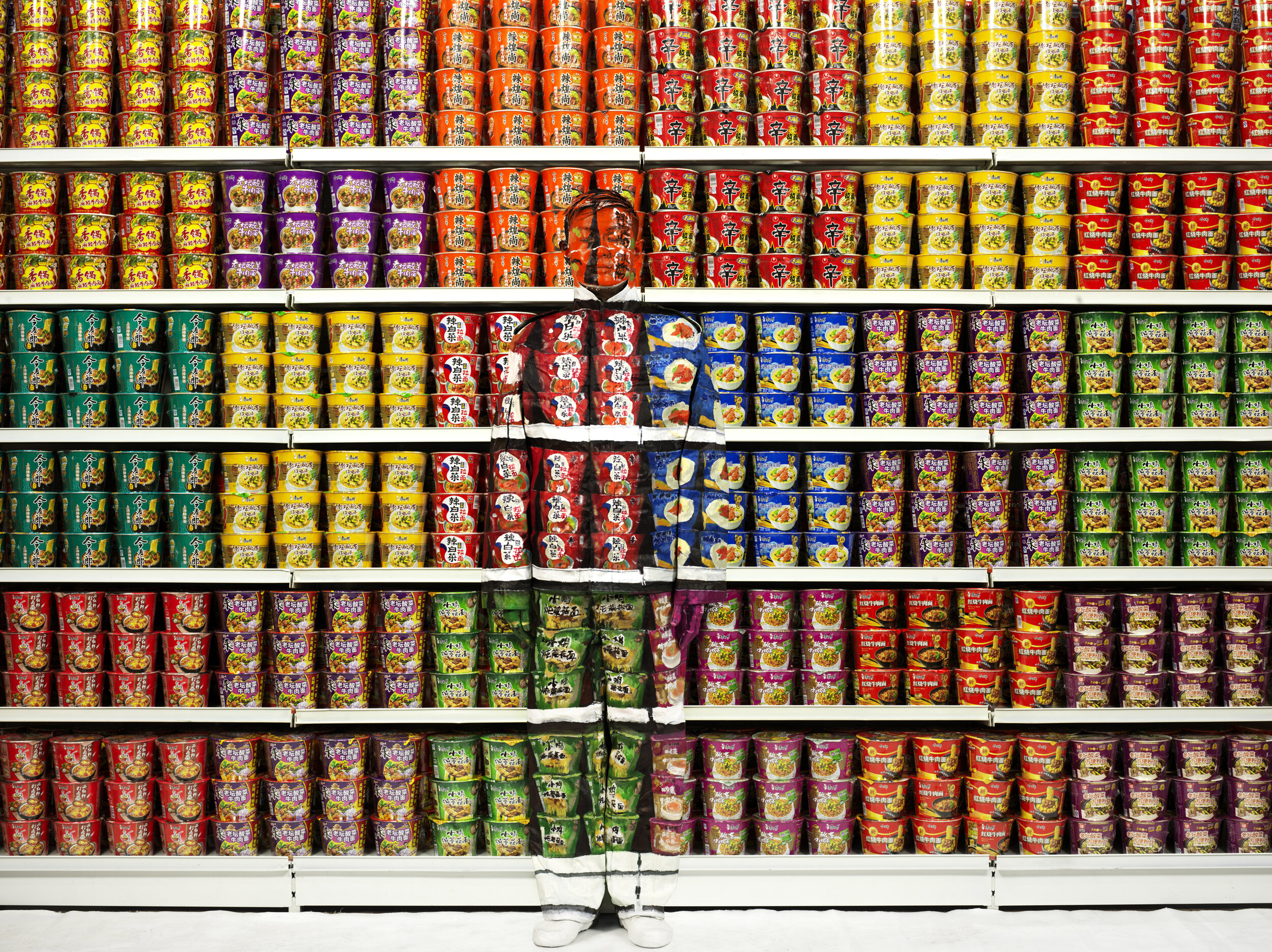 Liu Bolin, Instant Noodles, Camouflage