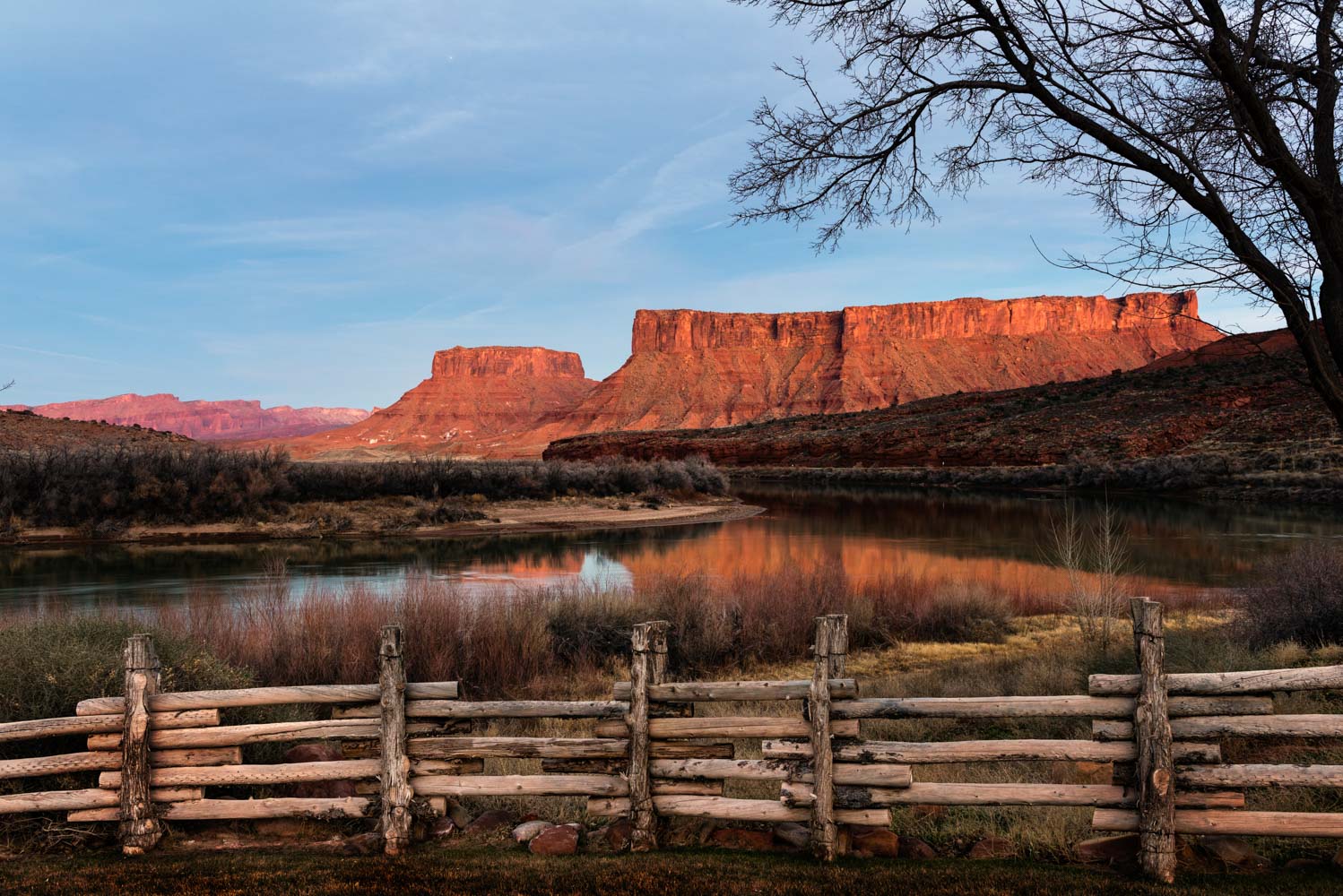 View from our riverside suite at Red Cliffs Lodge, Moab;&nbsp;Nikon D810, 24–70mm, f/8, 2.5s, ISO 200