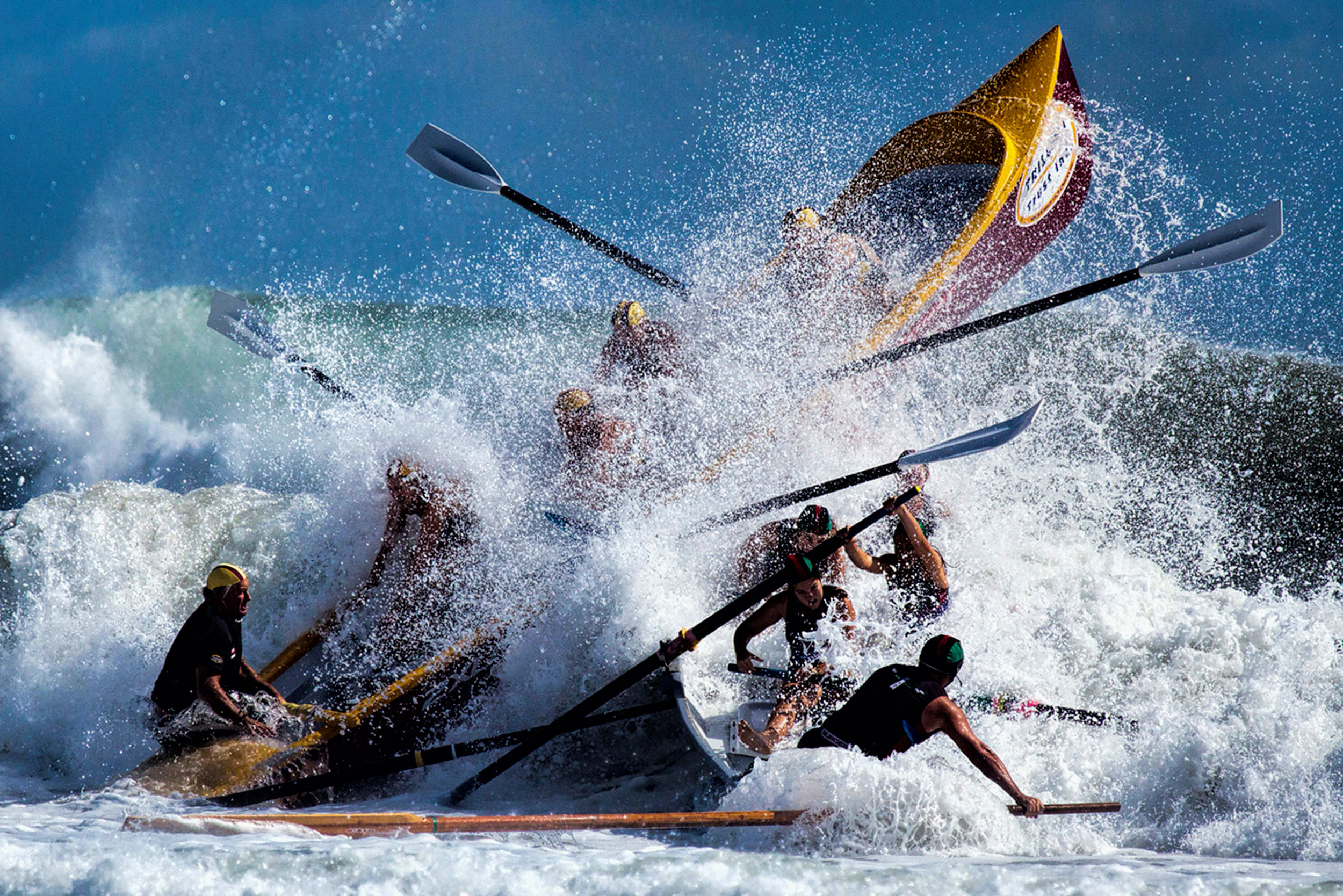 Action category winner, Bill Hodges, Surfboat Chaos