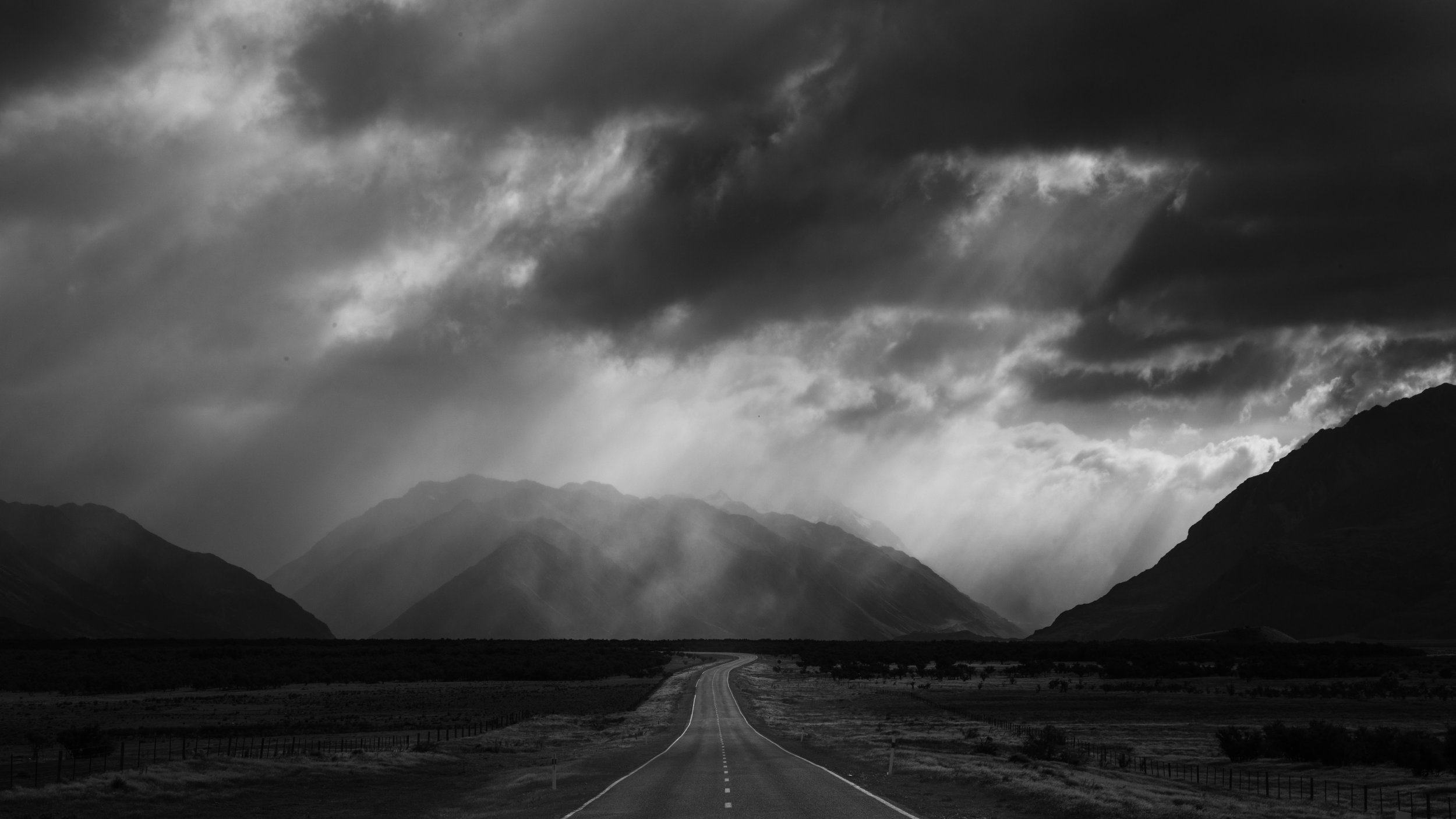 Highway Storm, Geoff Cloake, Eric Young Memorial Trophy and PSNZ Gold Medal for Best Landscape Projected Image.