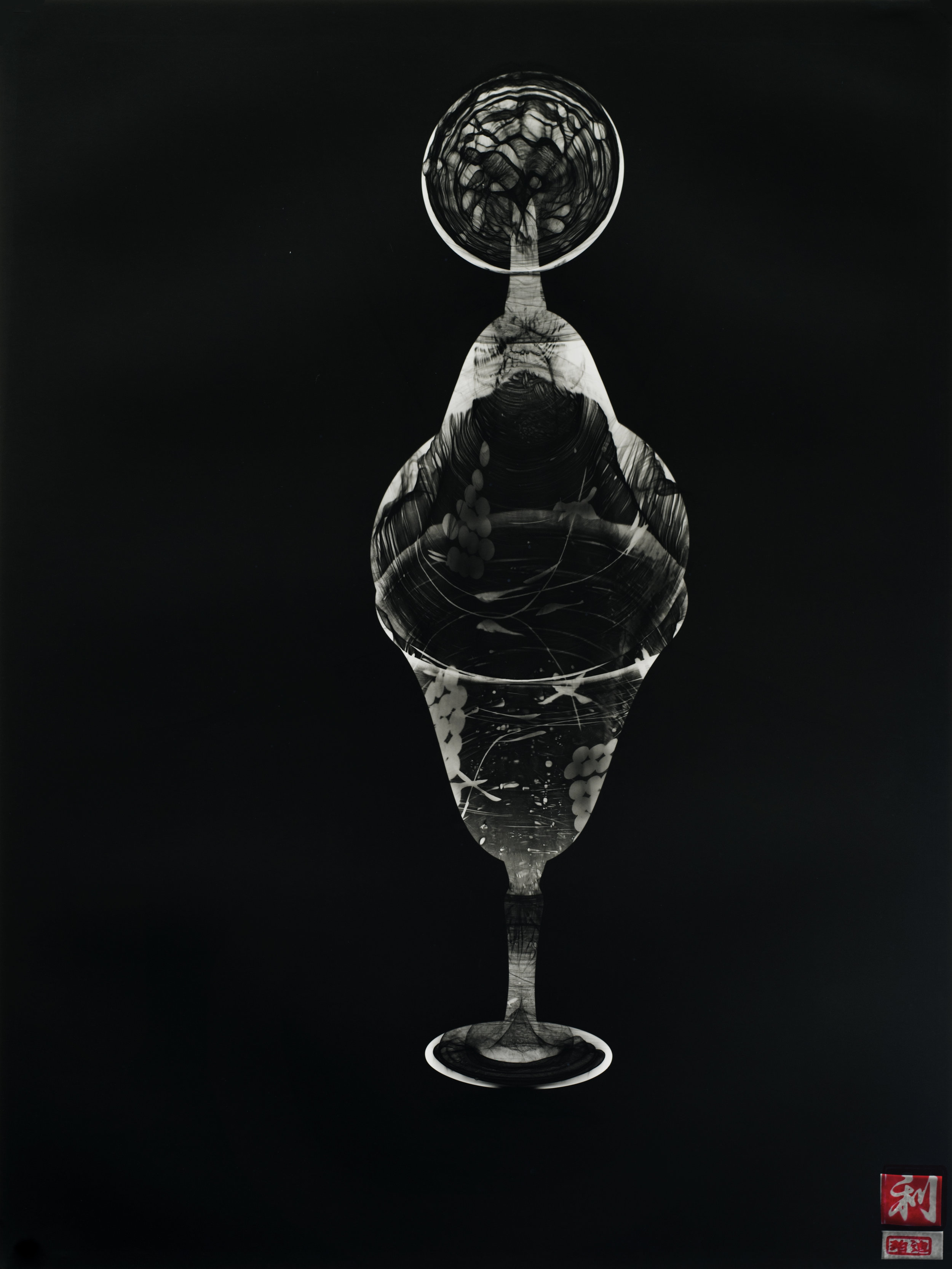 Susan Purdy, Flip, 1999, from the series Love Letters, gelatin silver print with ink, 66.0x44.0cm, Monash Gallery of Art, City of Monash Collection