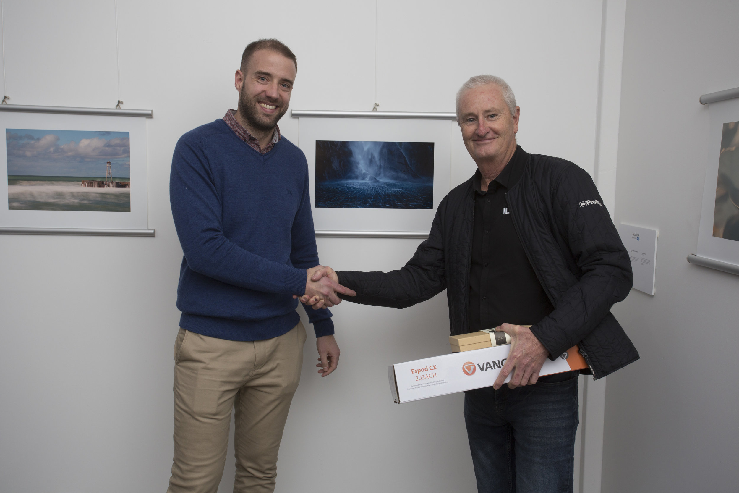  Stephen Milner, third-place Landscape photographer, with Mark Ward of Sigma/CRK 